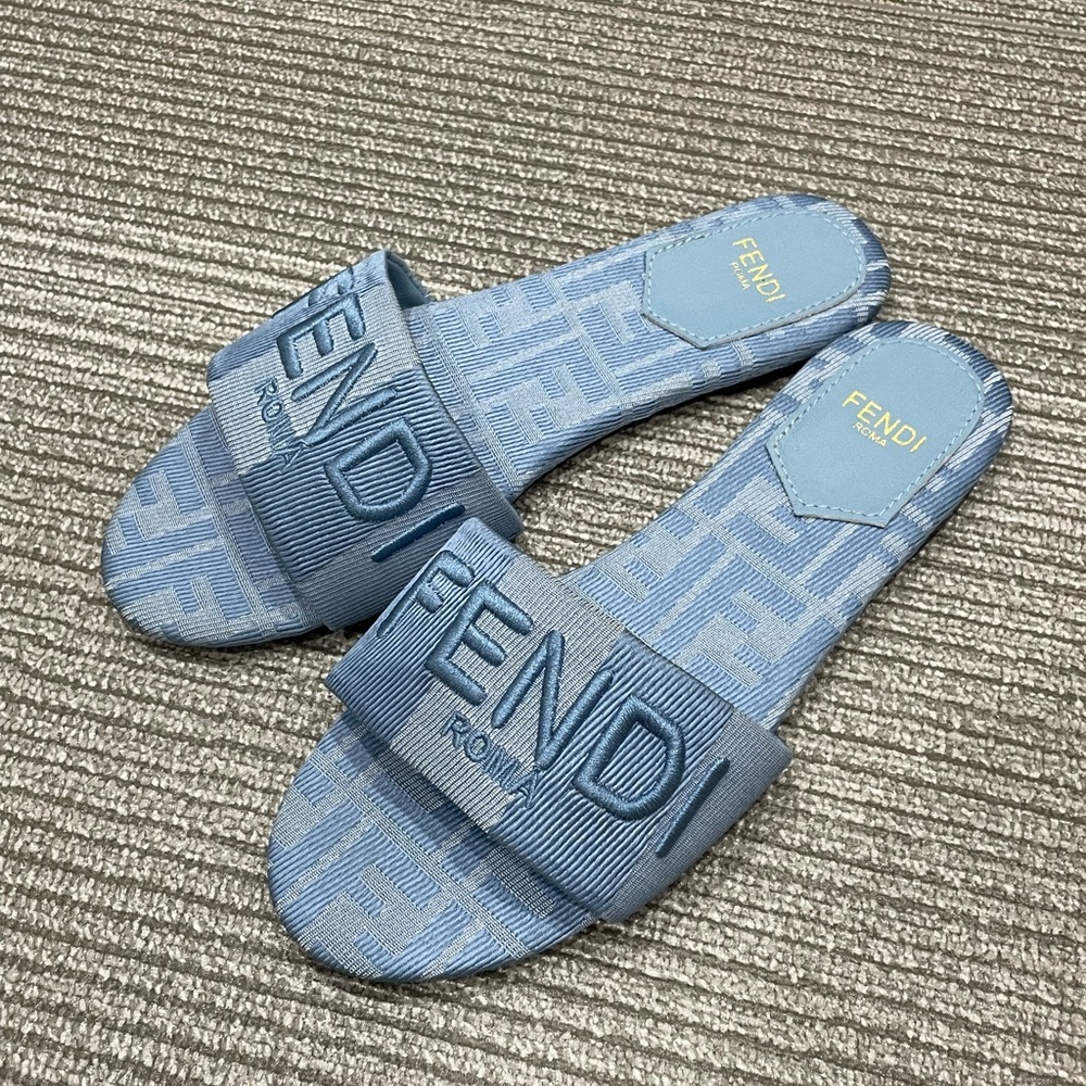 Fendi Women's Blue Slippers